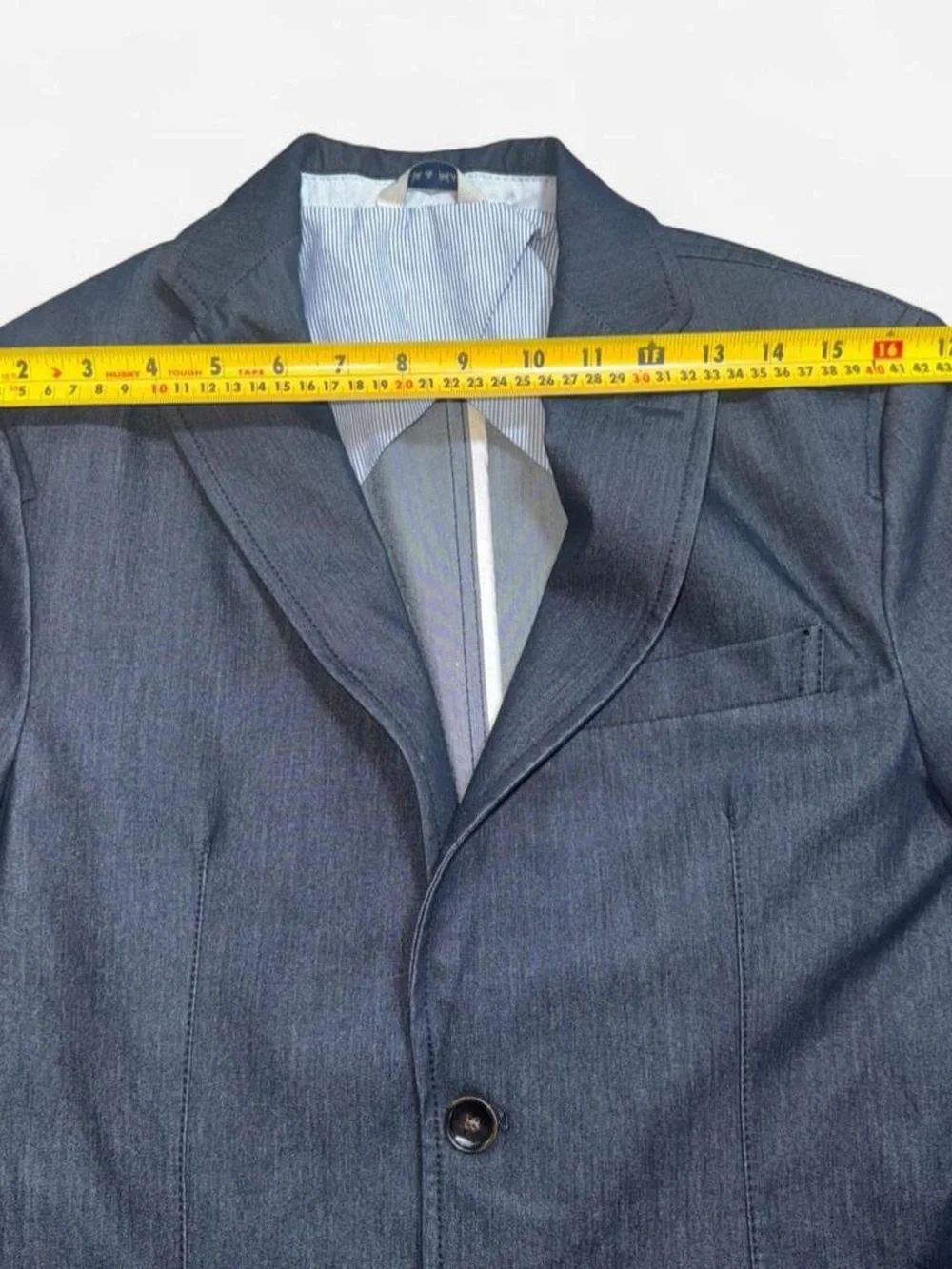 Zara Man Blue Tailored Casual Blazer Sport Coat Jacket Size 46